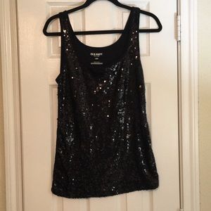 Old Navy Sequined Black Tank Top 🖤🖤